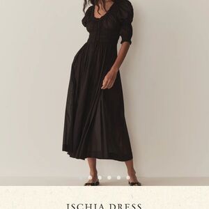 Doen Ischia Black Midi Dress NWT